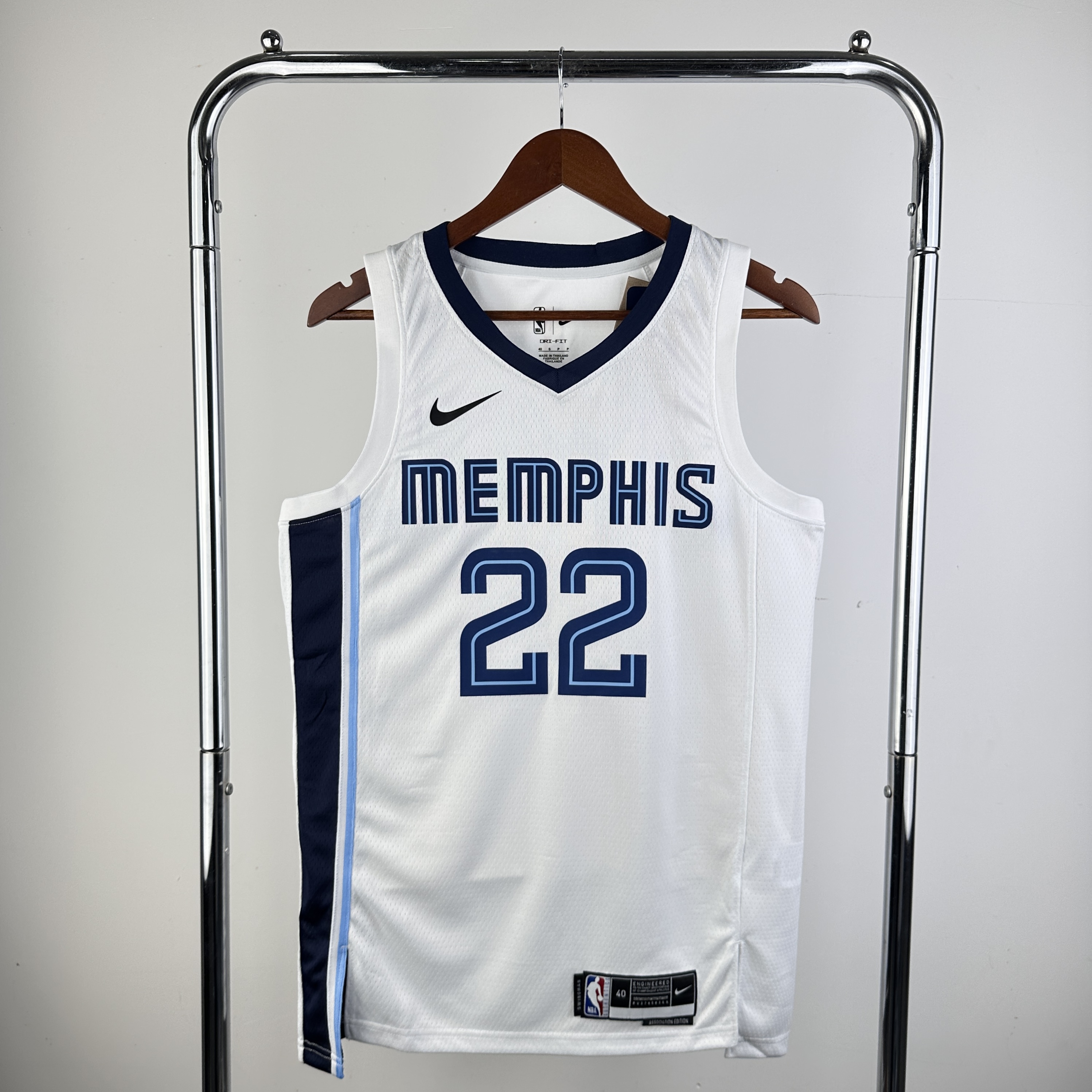 Men Memphis Grizzlies #22 Bane White Nike 2024 NBA Jersey